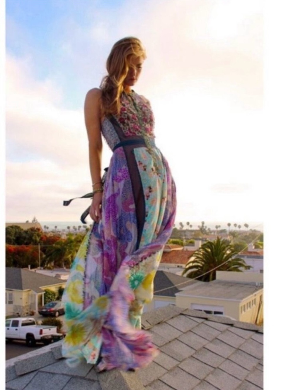 Anthropologie Byron Lars Wilderflora Patchwork Maxi Dress 6 - Picture 5 of 12